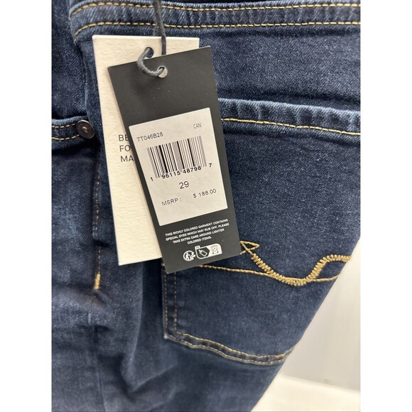 7 for All Mankind Austyn Relaxed Bootcut Jeans Unisex 29x32 Dark Wash NEW - Picture 8 of 10